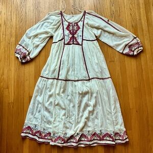 Free People embroidered midi dress